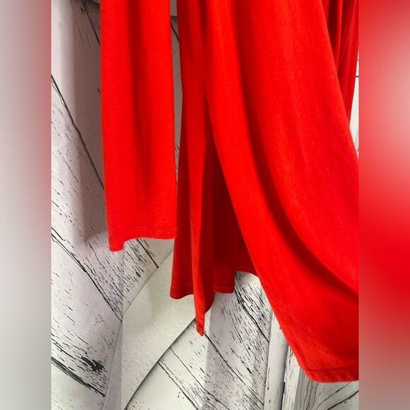 Eileen Fisher Long Sleeve Tunic Side Slits Red M - Picture 4 of 6